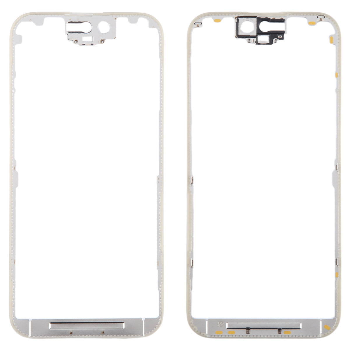 Mobile Phone Front Bezel Frame with Adhesive Tape for iPhone 15 Pro LCD Middle Frame Replacement