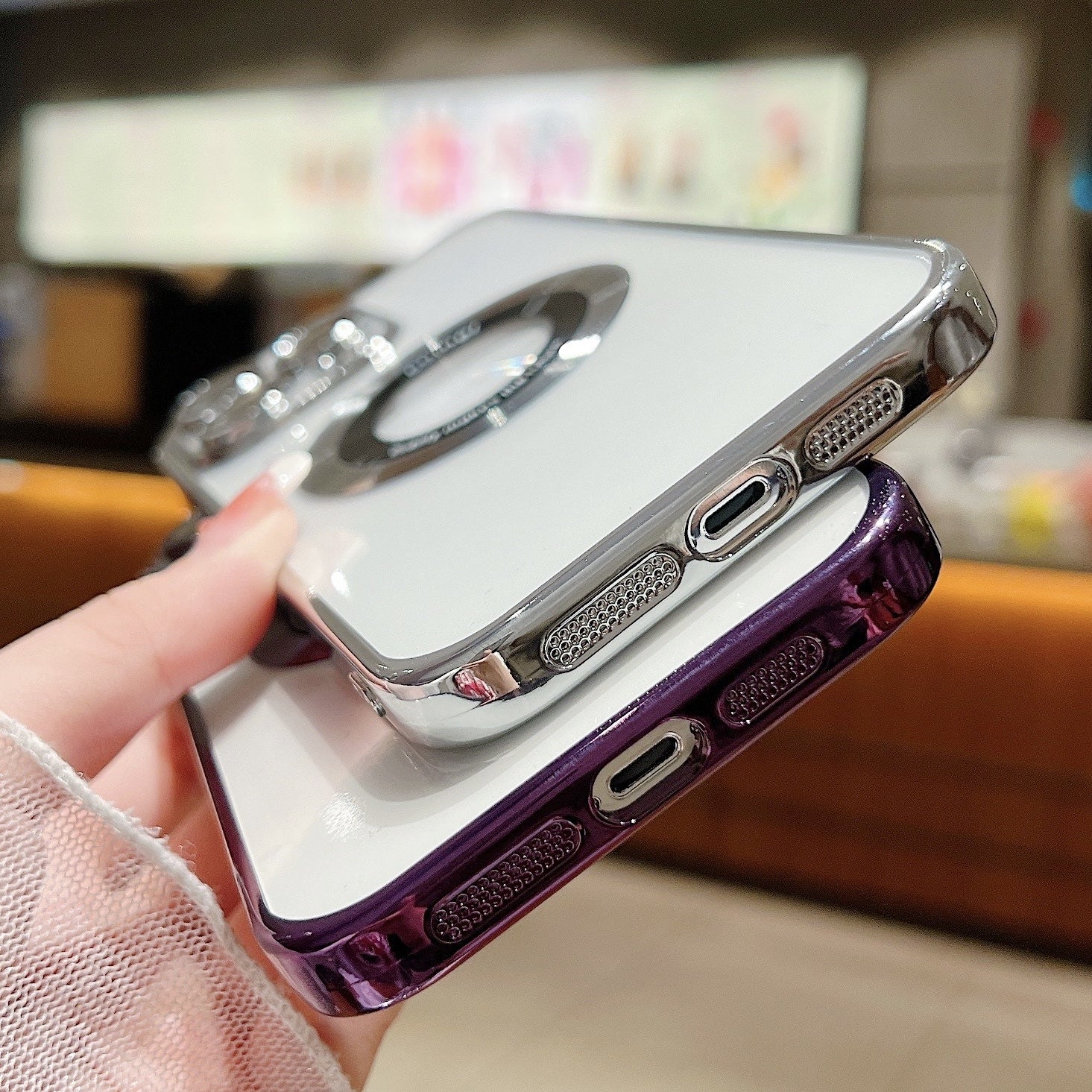 Mobile Phone Case For iPhone 16 Electroplating Magsafe TPU Phone Case