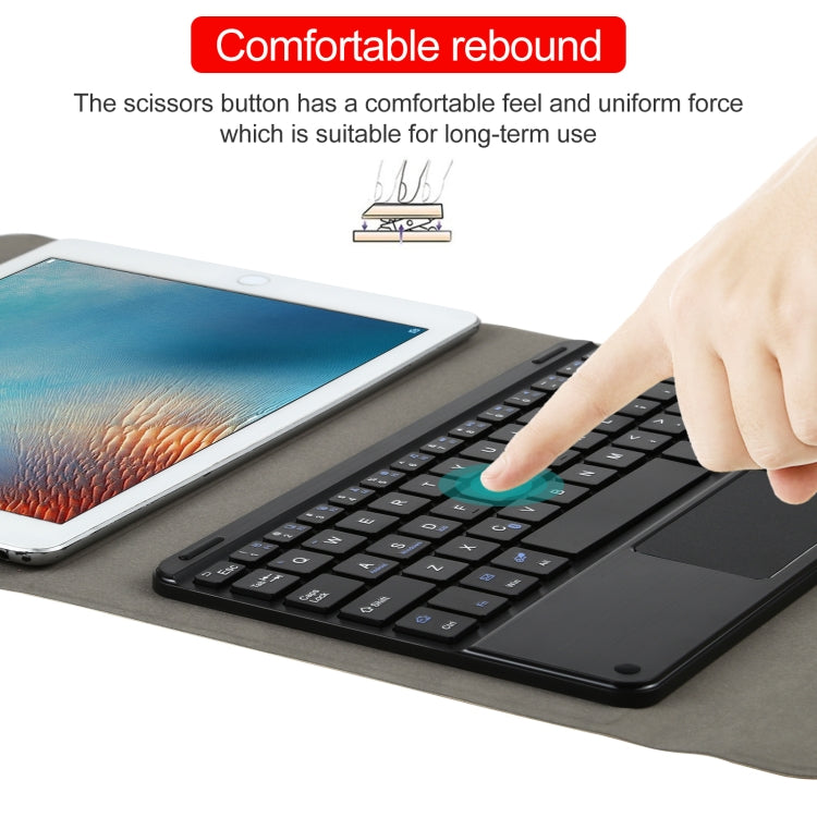 Universal Detachable Bluetooth Keyboard + Leather Case with Touchpad for iPad 9-10 inch