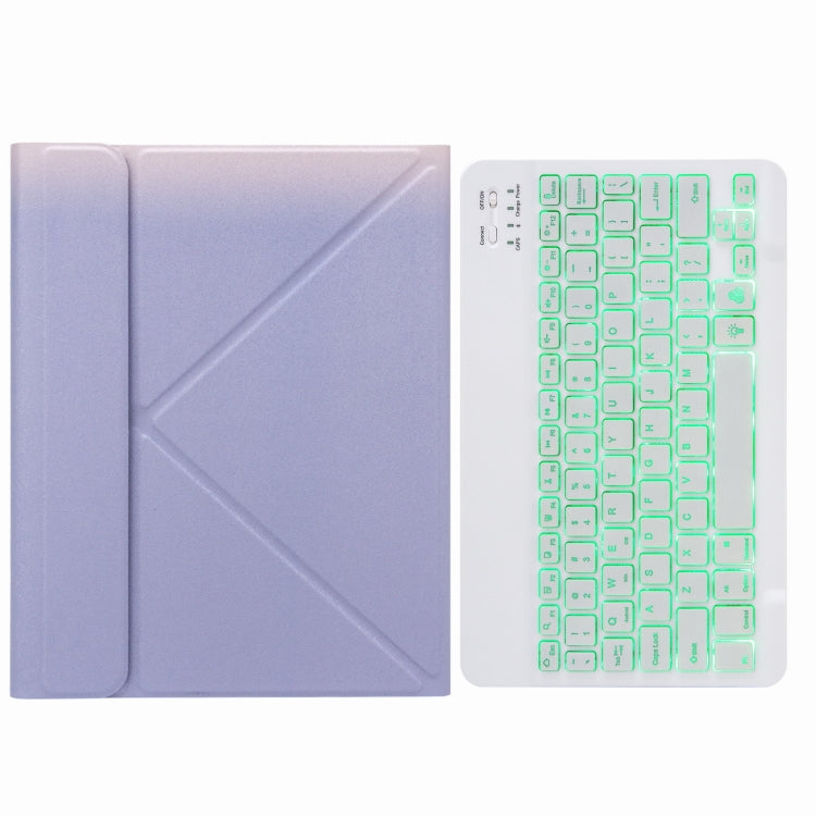 H-102S Monochrome Backlight Bluetooth Keyboard Leather Case with Rear Three-fold Holder