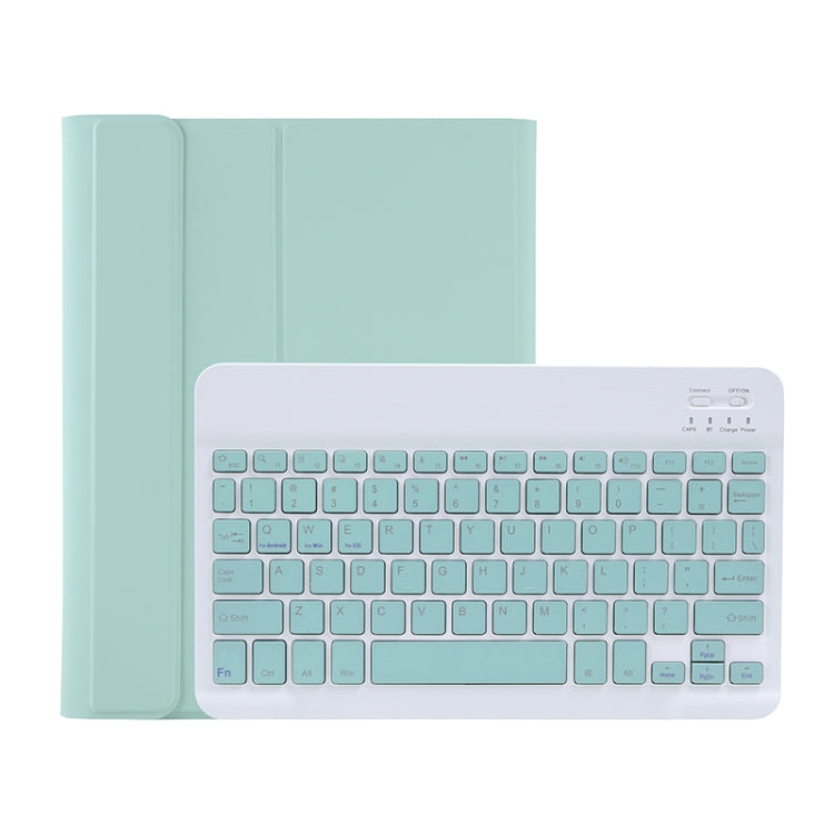 C-098B Candy Color Skin Feel Texture Bluetooth Keyboard Leather Case with Pen Holder