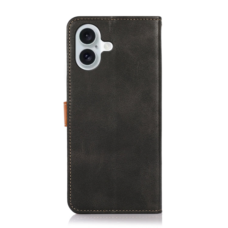 KHAZNEH Dual-color Cowhide Texture Flip Leather Phone Case, Series 1