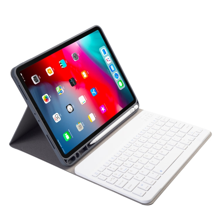 Cloth Texture Detachable Magnetic Bluetooth Keyboard Horizontal Flip Leather Case for iPad Pro 11 2020 / 2018 with Holder & Pen Slot