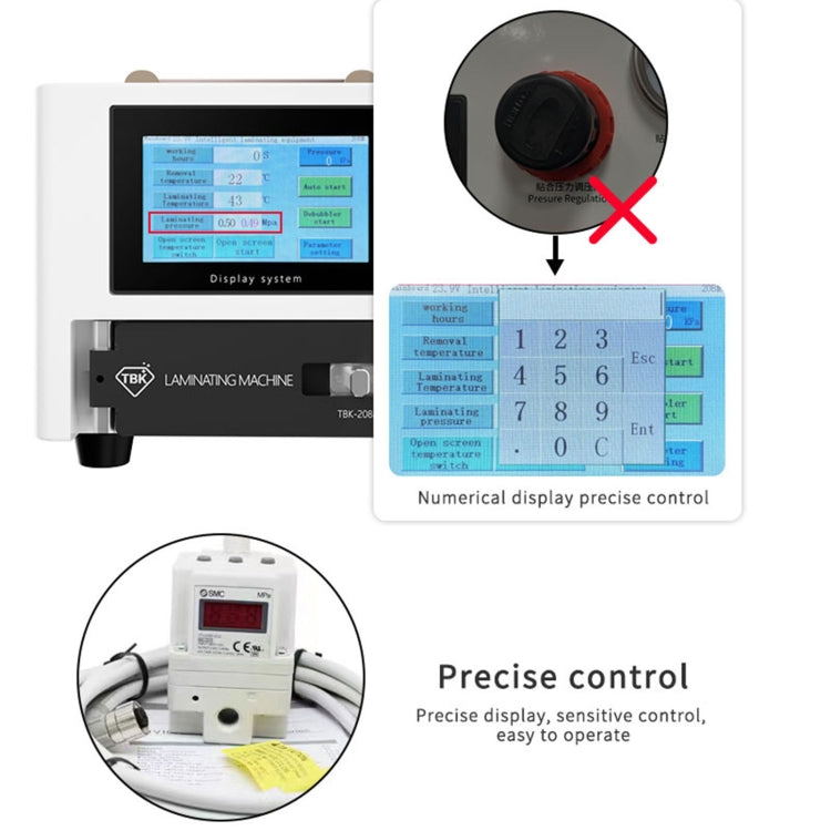 TBK 208M 3 in 1 Mini LCD Touch Screen Vacuum Laminating Bubble Remover Machine