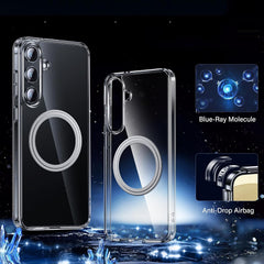 For Samsung Galaxy S24 5G Transparent Frosted MagSafe Phone Case