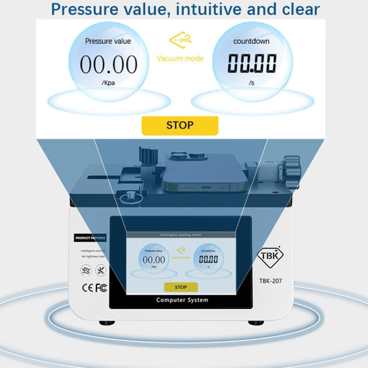 TBK-207 Portable Intelligent Air Tightness Detector Built-in Vacuum Pump