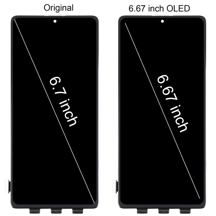 6.67 inch OLED LCD Screen With Digitizer Full Assembly