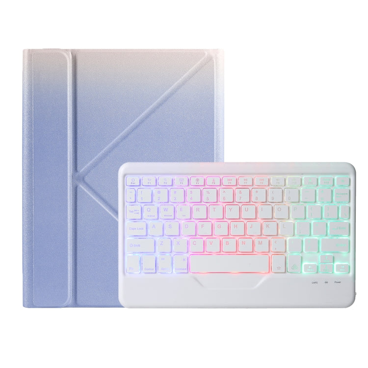 B10S Triangle Holder Three-color Backlight Bluetooth Keyboard Leather Case