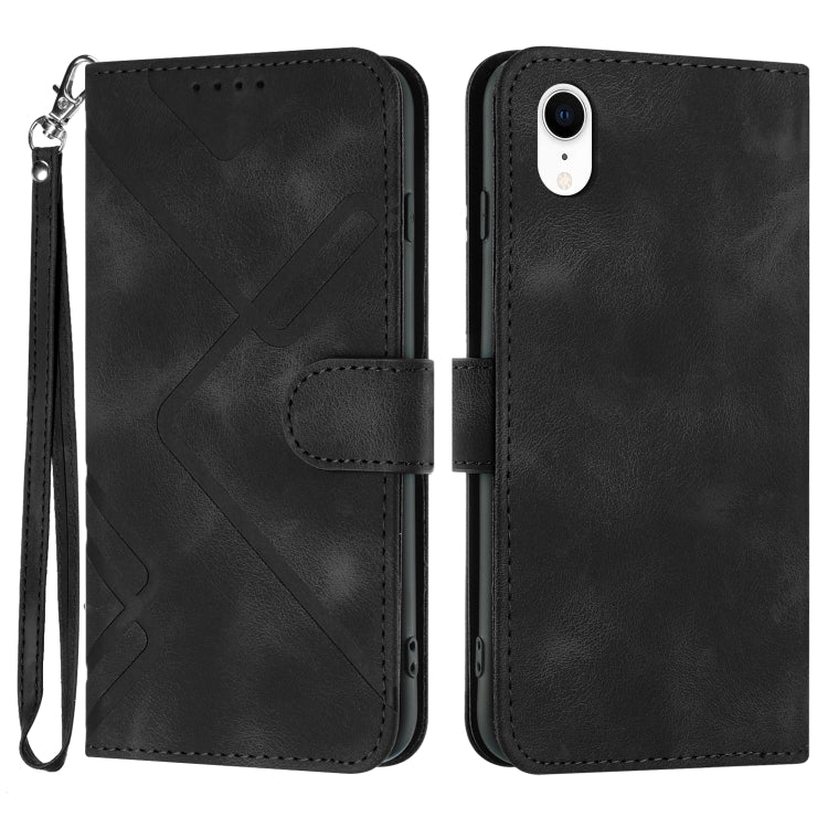 Line Pattern Skin Feel Leather Phone Case, For iPhone XR, For iPhone XS Max, For iPhone 6 Plus/7 Plus/8 Plus, For iPhone 5s / SE