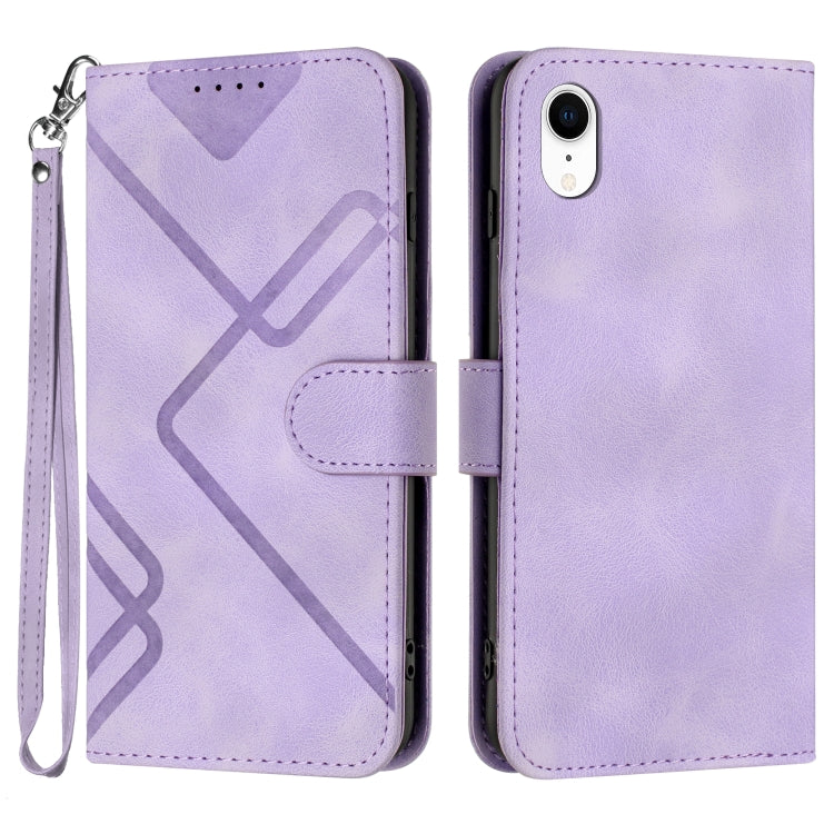 Line Pattern Skin Feel Leather Phone Case, For iPhone XR, For iPhone XS Max, For iPhone 6 Plus/7 Plus/8 Plus, For iPhone 5s / SE