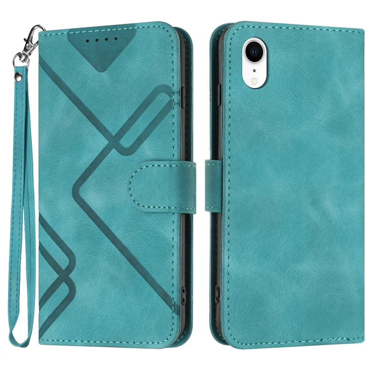 Line Pattern Skin Feel Leather Phone Case, For iPhone XR, For iPhone XS Max, For iPhone 6 Plus/7 Plus/8 Plus, For iPhone 5s / SE