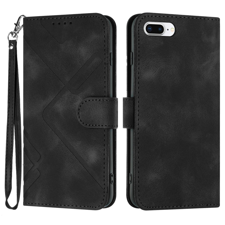 Line Pattern Skin Feel Leather Phone Case, For iPhone XR, For iPhone XS Max, For iPhone 6 Plus/7 Plus/8 Plus, For iPhone 5s / SE