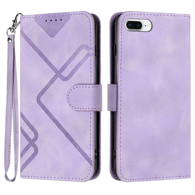 Line Pattern Skin Feel Leather Phone Case, For iPhone XR, For iPhone XS Max, For iPhone 6 Plus/7 Plus/8 Plus, For iPhone 5s / SE