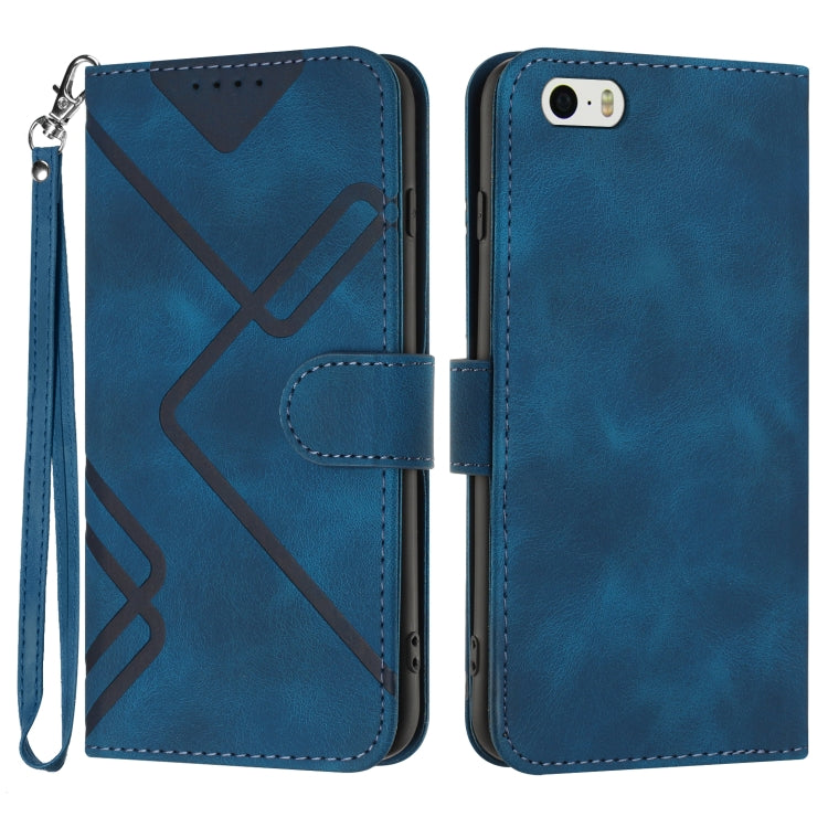 Line Pattern Skin Feel Leather Phone Case, For iPhone XR, For iPhone XS Max, For iPhone 6 Plus/7 Plus/8 Plus, For iPhone 5s / SE