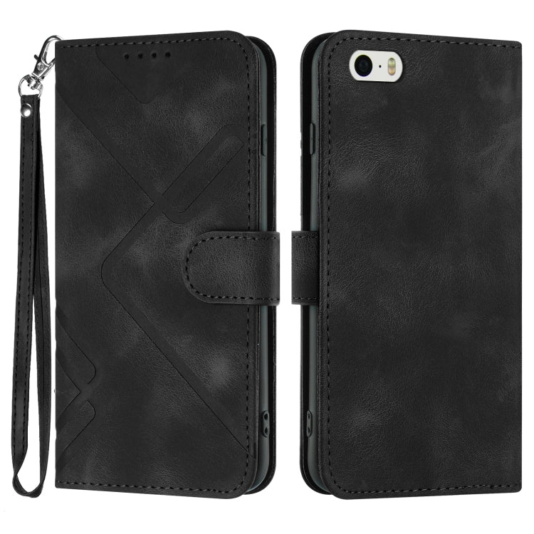 Line Pattern Skin Feel Leather Phone Case, For iPhone XR, For iPhone XS Max, For iPhone 6 Plus/7 Plus/8 Plus, For iPhone 5s / SE