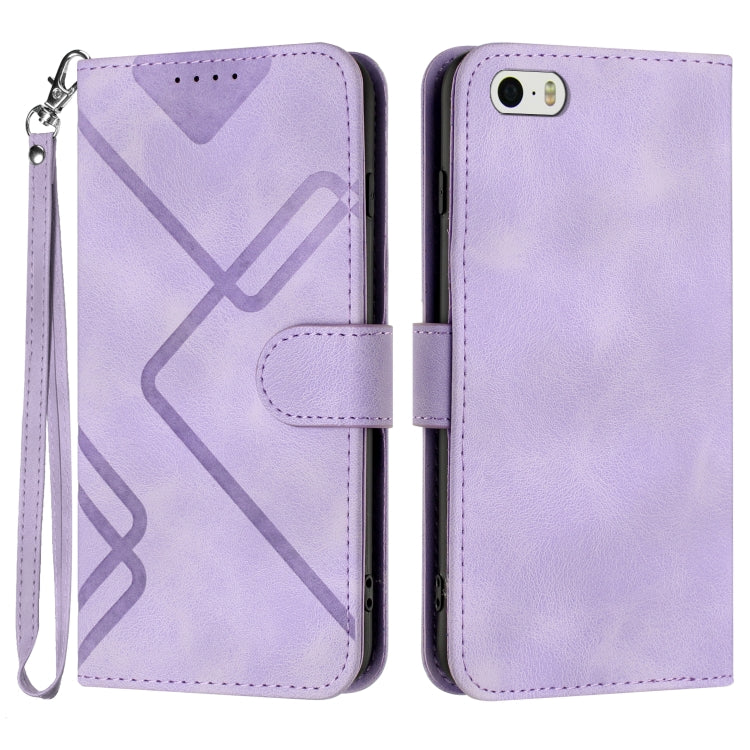 Line Pattern Skin Feel Leather Phone Case, For iPhone XR, For iPhone XS Max, For iPhone 6 Plus/7 Plus/8 Plus, For iPhone 5s / SE