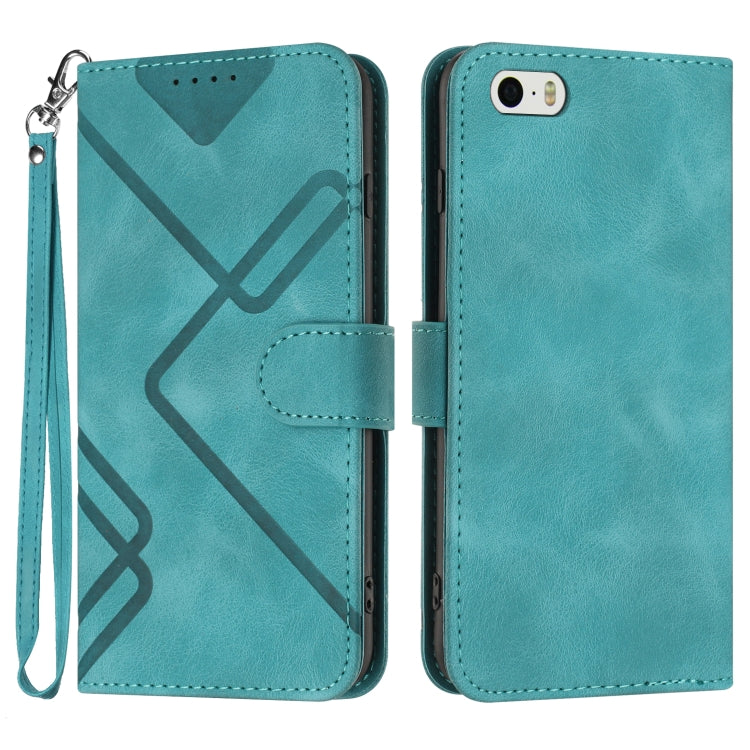 Line Pattern Skin Feel Leather Phone Case, For iPhone XR, For iPhone XS Max, For iPhone 6 Plus/7 Plus/8 Plus, For iPhone 5s / SE