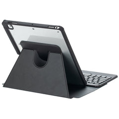 F10BS 360 Rotation Acrylic Transparent Bluetooth Keyboard Leather Case With Backlight