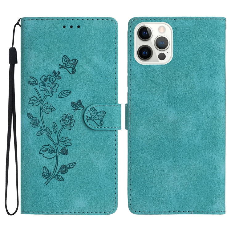 Flower Butterfly Embossing Pattern Leather Phone Case, Series 1