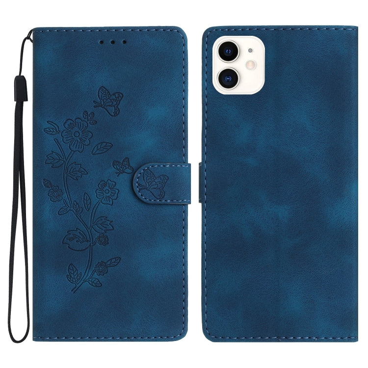 Flower Butterfly Embossing Pattern Leather Phone Case, Series 1