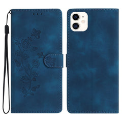 Flower Butterfly Embossing Pattern Leather Phone Case, Series 1