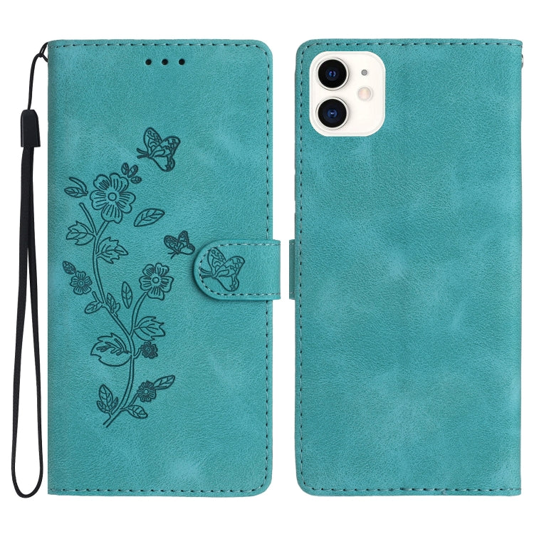 Flower Butterfly Embossing Pattern Leather Phone Case, Series 1