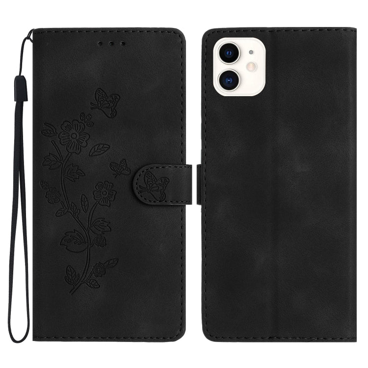 Flower Butterfly Embossing Pattern Leather Phone Case, Series 1