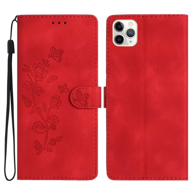 Flower Butterfly Embossing Pattern Leather Phone Case, Series 1