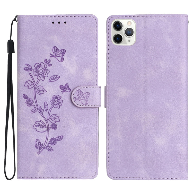 Flower Butterfly Embossing Pattern Leather Phone Case, Series 1