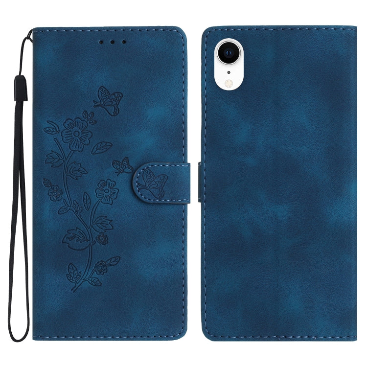 Flower Butterfly Embossing Pattern Leather Phone Case, Series 1