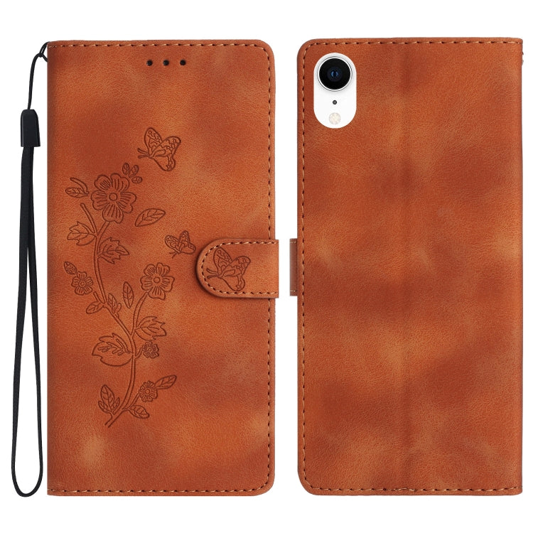 Flower Butterfly Embossing Pattern Leather Phone Case, Series 1