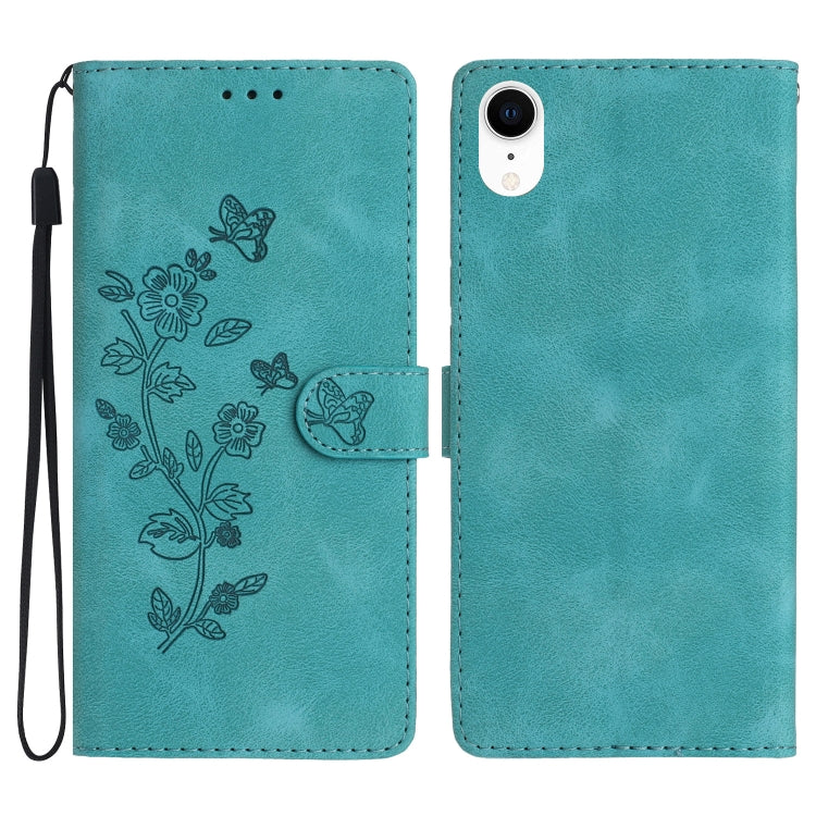 Flower Butterfly Embossing Pattern Leather Phone Case, Series 1