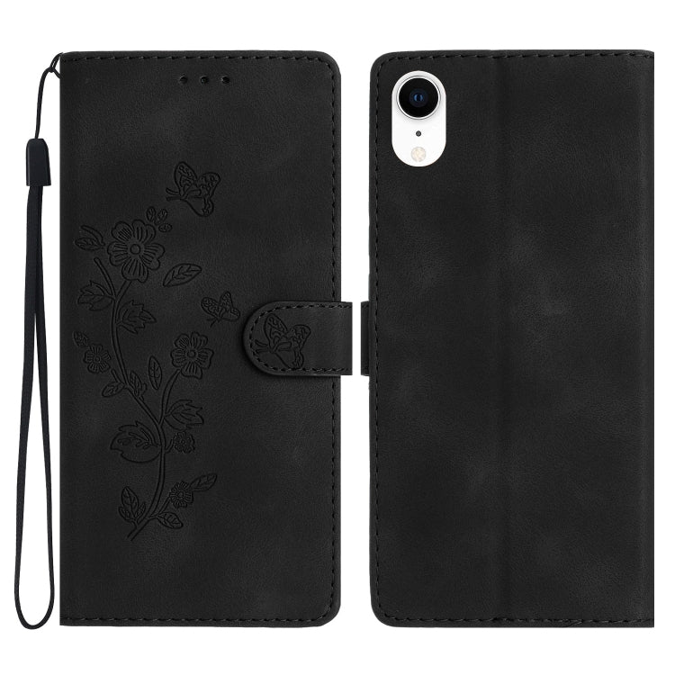 Flower Butterfly Embossing Pattern Leather Phone Case, Series 1