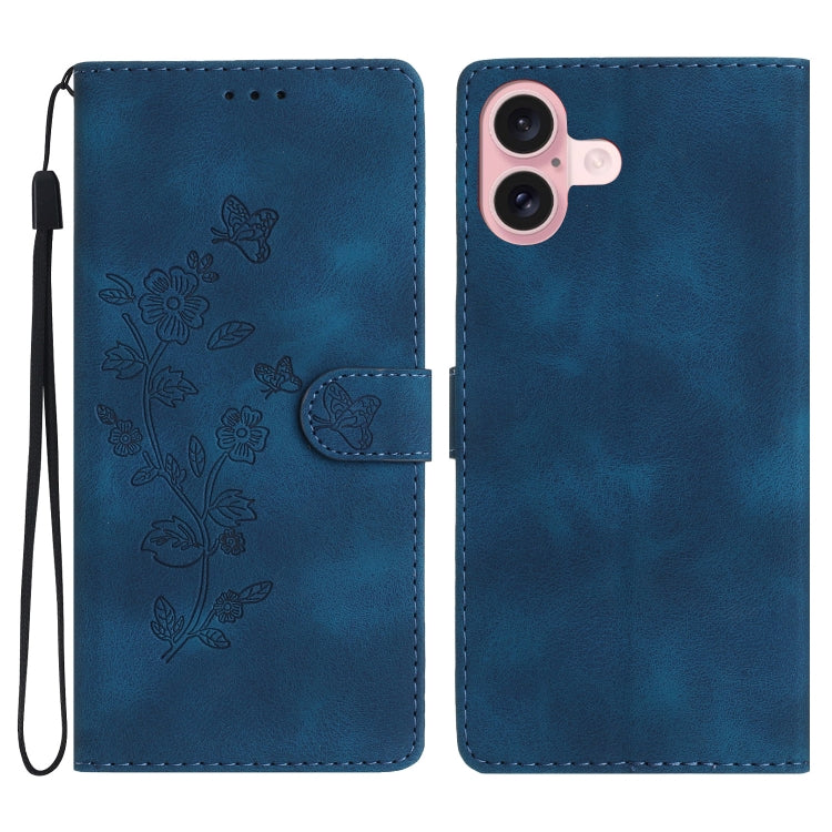 Flower Butterfly Embossing Pattern Leather Phone Case, Series 1