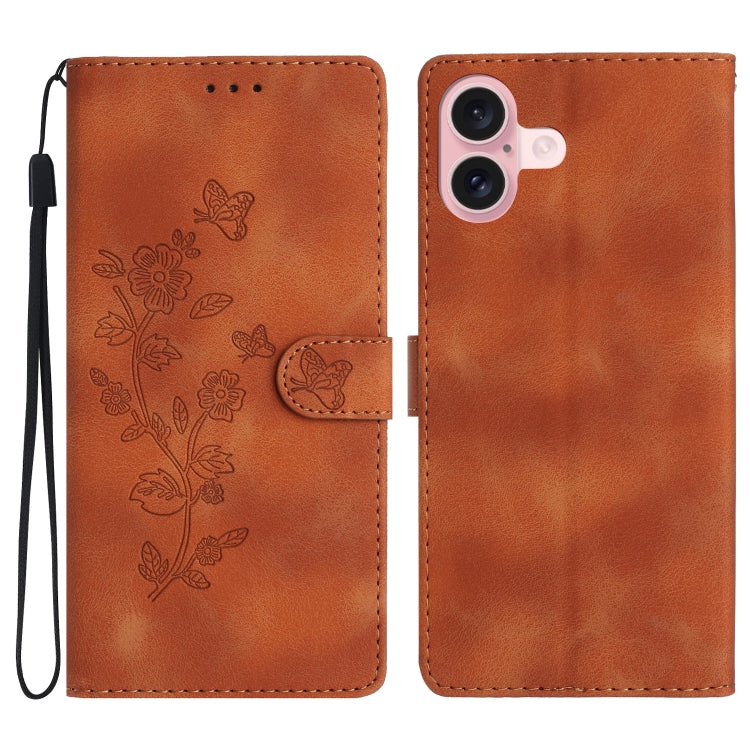 Flower Butterfly Embossing Pattern Leather Phone Case, Series 1