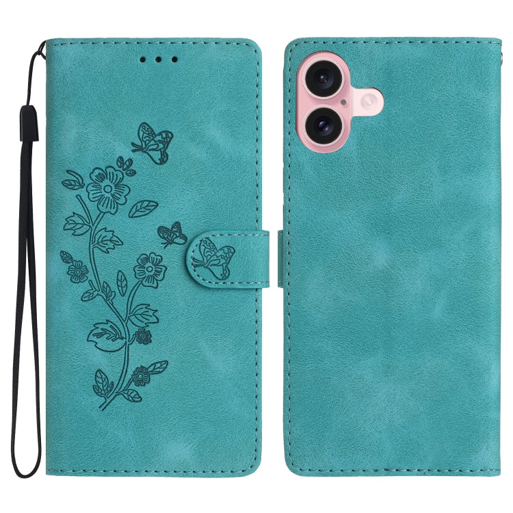 Flower Butterfly Embossing Pattern Leather Phone Case, Series 1