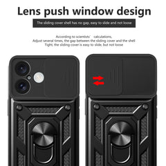 For iPhone 16 Sliding Camera Cover Design TPU+PC Phone Case