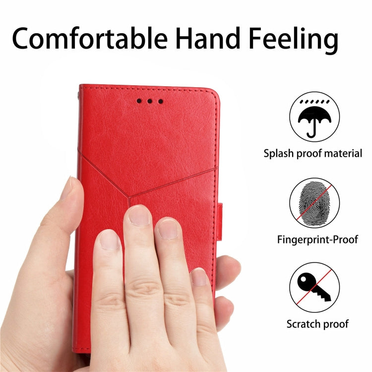 HT01 Y-shaped Pattern Flip Leather Phone Case, For iPhone 15
