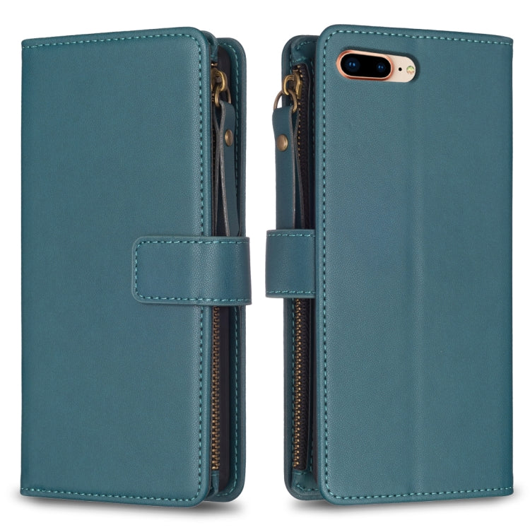 9 Card Slots Zipper Wallet Leather Flip Phone Case, Series 1