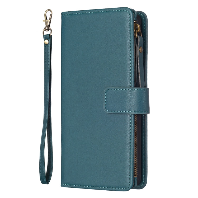 9 Card Slots Zipper Wallet Leather Flip Phone Case, Series 1