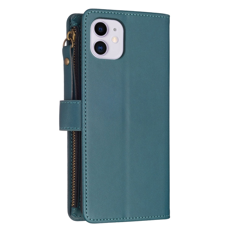 9 Card Slots Zipper Wallet Leather Flip Phone Case, Series 1