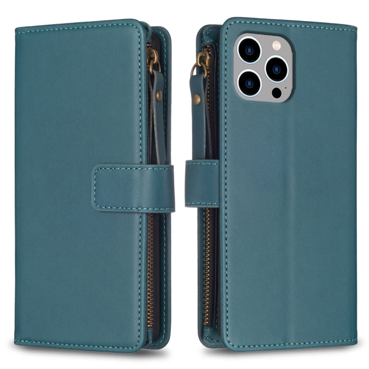 9 Card Slots Zipper Wallet Leather Flip Phone Case, Series 1