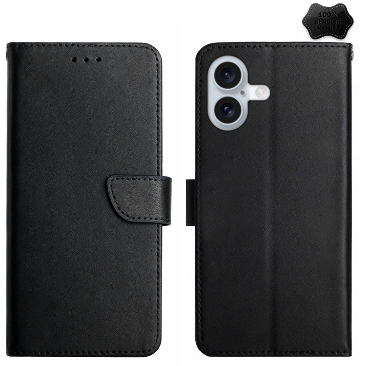 Genuine Leather Fingerprint-proof Flip Phone Case