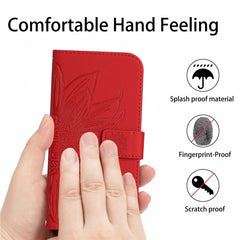 Skin Feel Sun Flower Embossed Flip Leather Phone Case with Lanyard, For iPhone 15