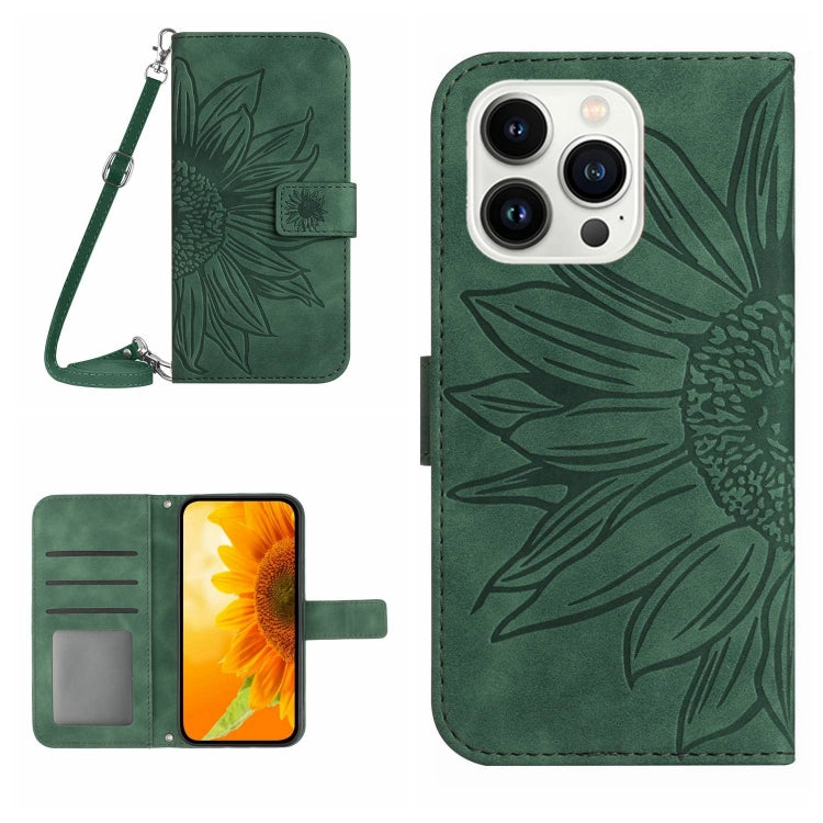 Skin Feel Sun Flower Embossed Flip Leather Phone Case with Lanyard, Series 1