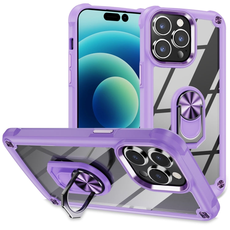 TPU + PC Lens Protection Phone Case with Ring Holder, Series 1