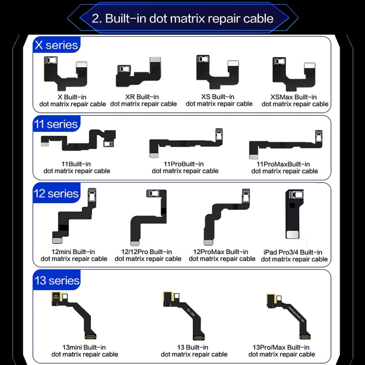 i2C MC14 Dot Matrix Repair Instrument for iPhone X to 14Pro Max / iPad Pro 3 / 4 Series