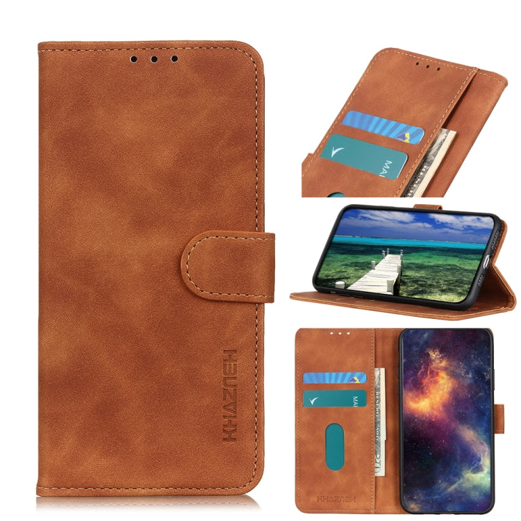 KHAZNEH Retro Texture Leather Phone Case, Series 1