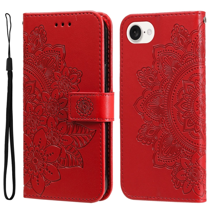 7-petal Flowers Embossing Leather Phone Case, Series 1