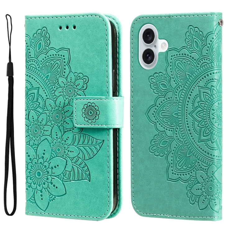 7-petal Flowers Embossing Leather Phone Case, Series 1